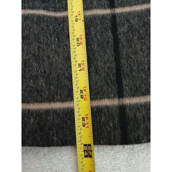 Zara Womens Short Coat XS Gray Checked Plaid Wool Blend 2 Button Front Swing - Picture 11 of 16